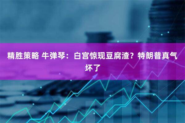 精胜策略 牛弹琴：白宫惊现豆腐渣？特朗普真气坏了