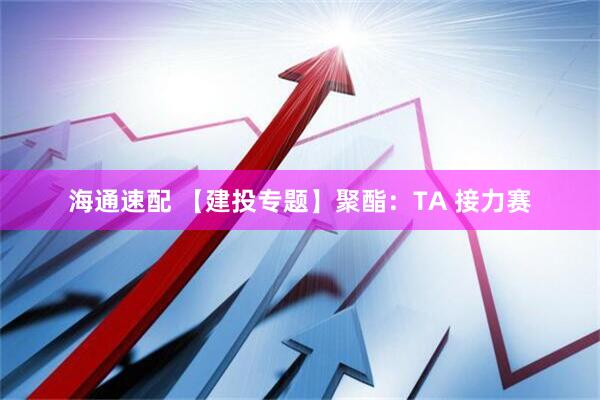海通速配 【建投专题】聚酯：TA 接力赛
